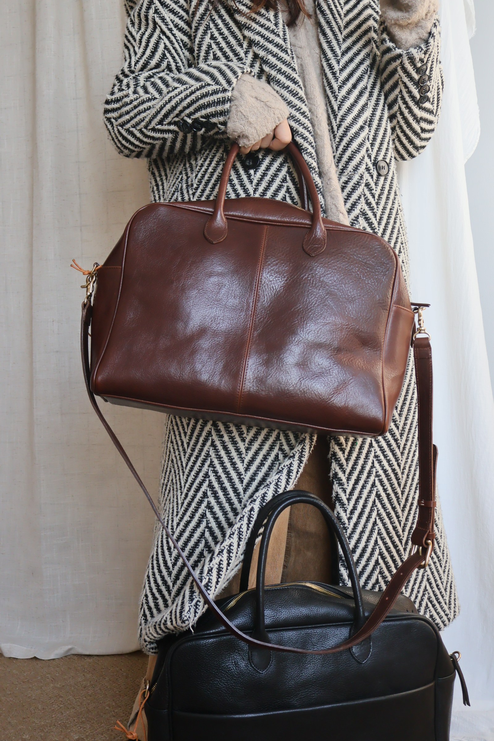 独行野兽原创头层牛皮真皮男女同款大电脑包手提包斜挎包通勤