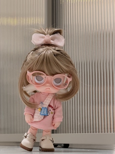 Zsiga嘎子姐粉色长卫衣套装 拽姐假发套粉嫩着替1/8可动人偶娃衣