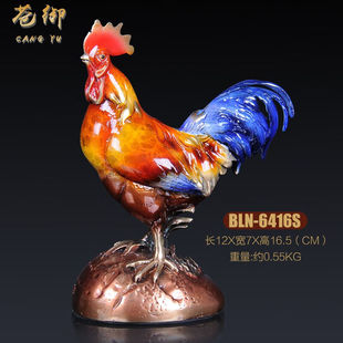 苍御纯铜摆件公鸡客厅摆设十二生肖鸡中式 饰品开业乔迁工艺 创意装