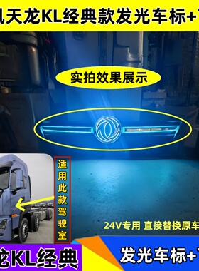 适用东风天龙KL 天锦KRplus改装LED发光车标亮条飞翼装饰炫酷带灯