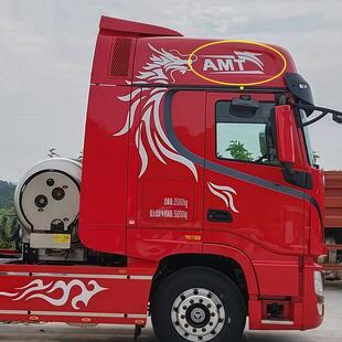 天龙旗舰自动挡车顶侧面AMT贴纸车身龙贴拉花装饰王者版车身贴画