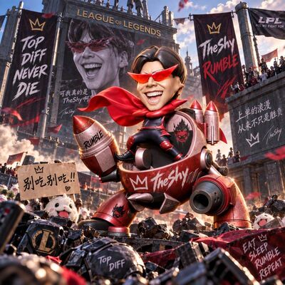 【别吃别吃】theshy银河魔装机神-兰博摆件英雄联盟周边IG手办LOL