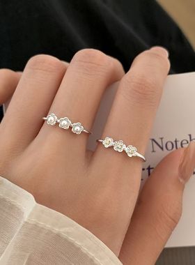 轻奢花朵戒指星梵婷925银轻奢女