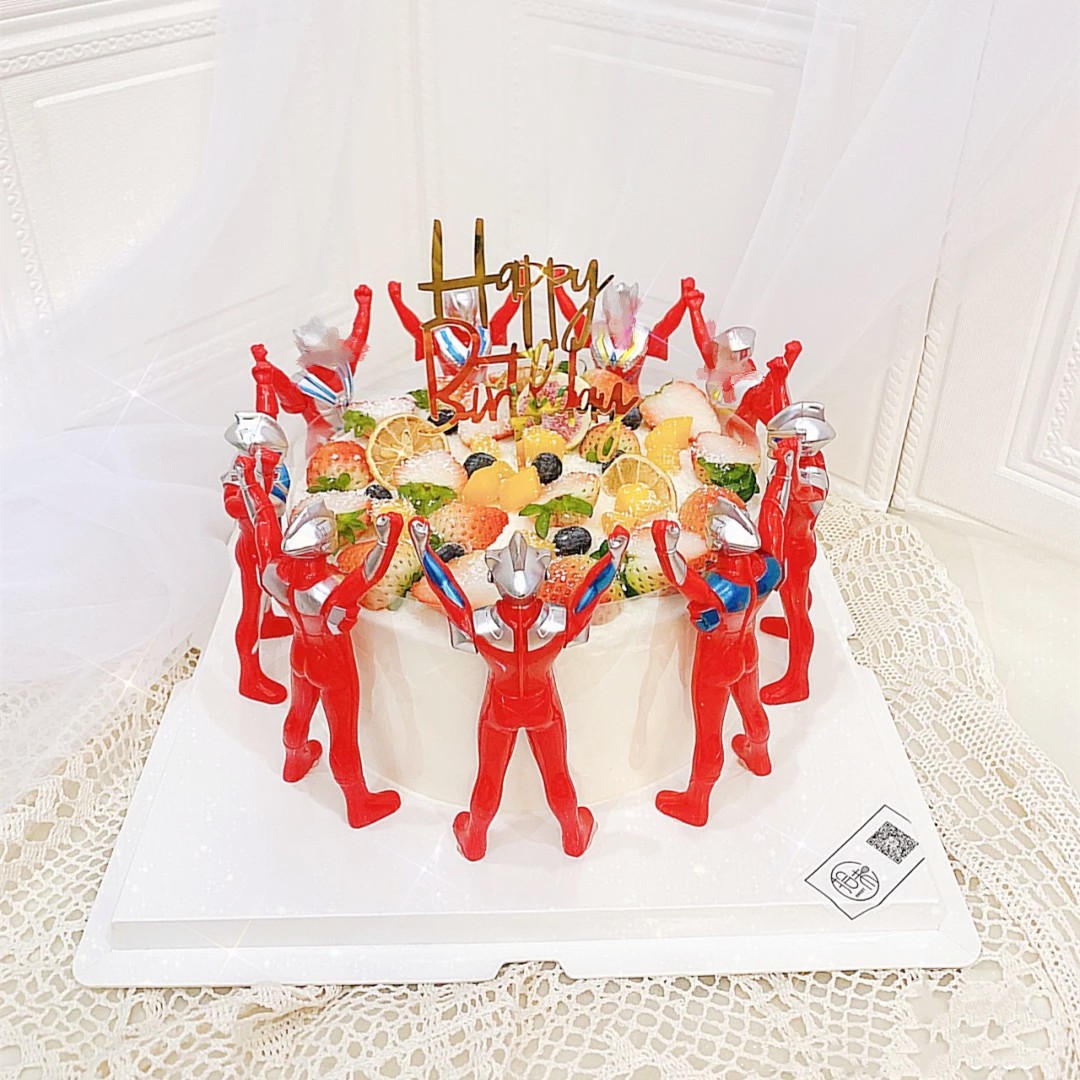 奥特曼恐龙小孩宝宝周岁生日蛋糕