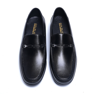 金利来男鞋2025夏季新款专柜正品鸵鸟皮套脚商务休闲皮鞋男乐福鞋