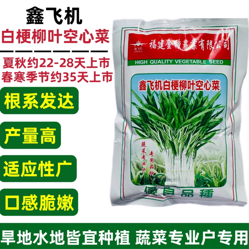 鑫飞机白梗柳叶空心菜种子脆嫩白杆通心菜蕹菜蔬菜种子大田专用种