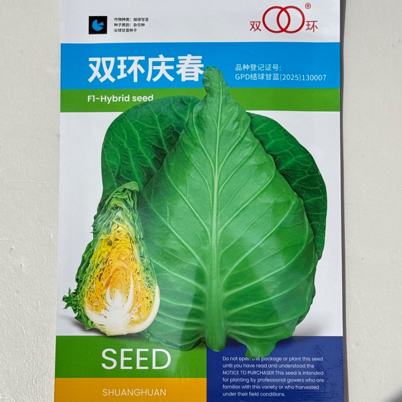 双环庆春牛心甘蓝种子早熟牛心菜包头菜种籽农家春秋季播蔬菜种孑