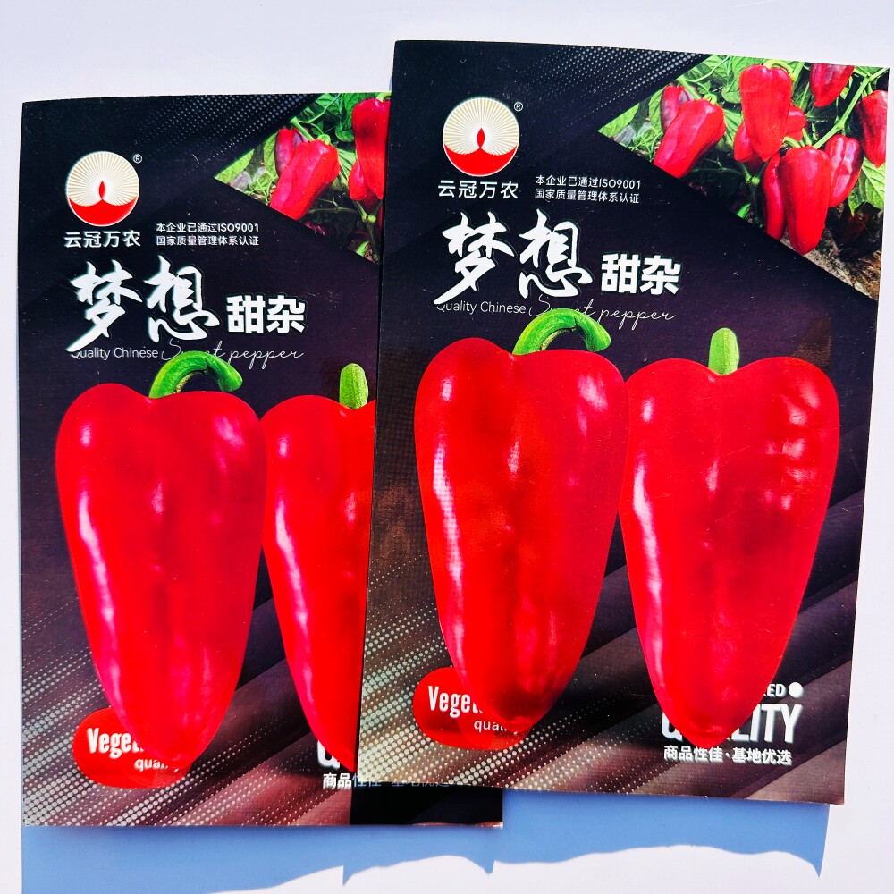 梦想甜杂甜椒种子 新上市大果型抗病杂交早熟辣椒种籽 春秋季播种