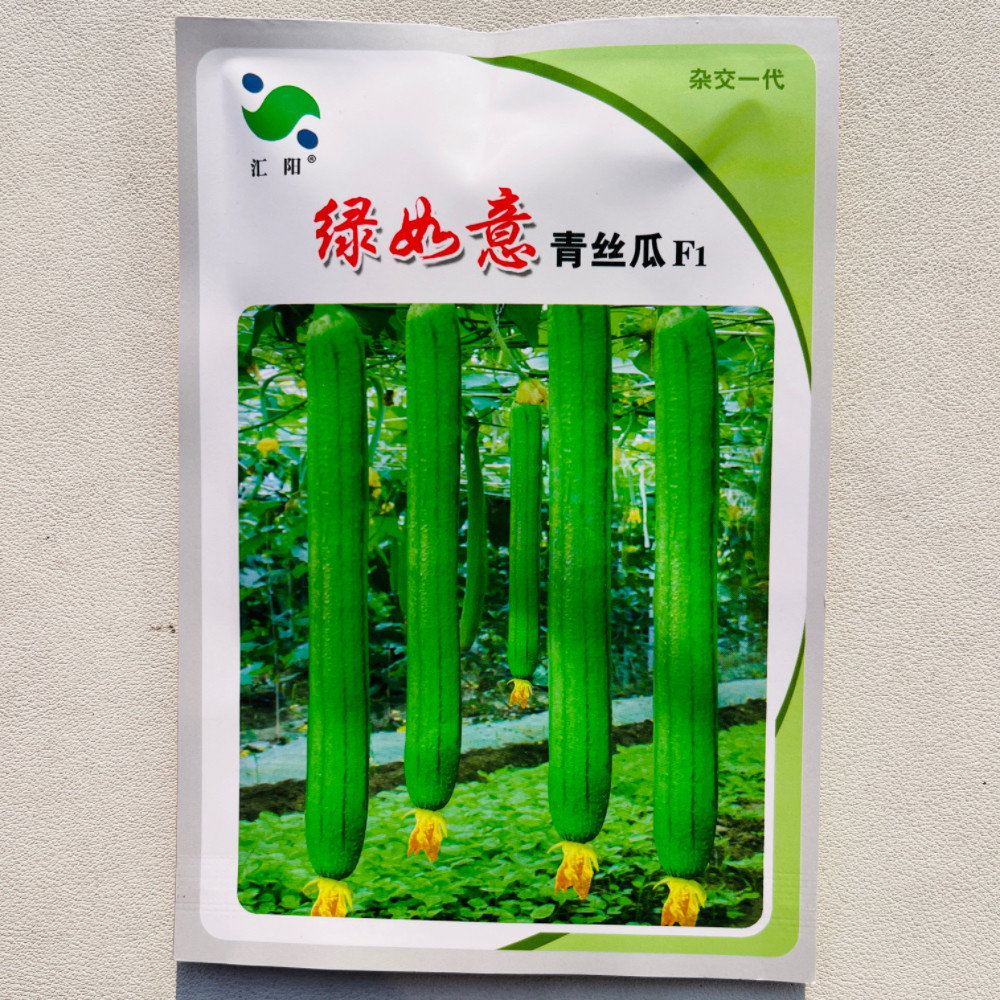 汇阳绿如意青丝瓜种子杂交高产深绿长香丝瓜种籽春夏季播蔬菜种孑