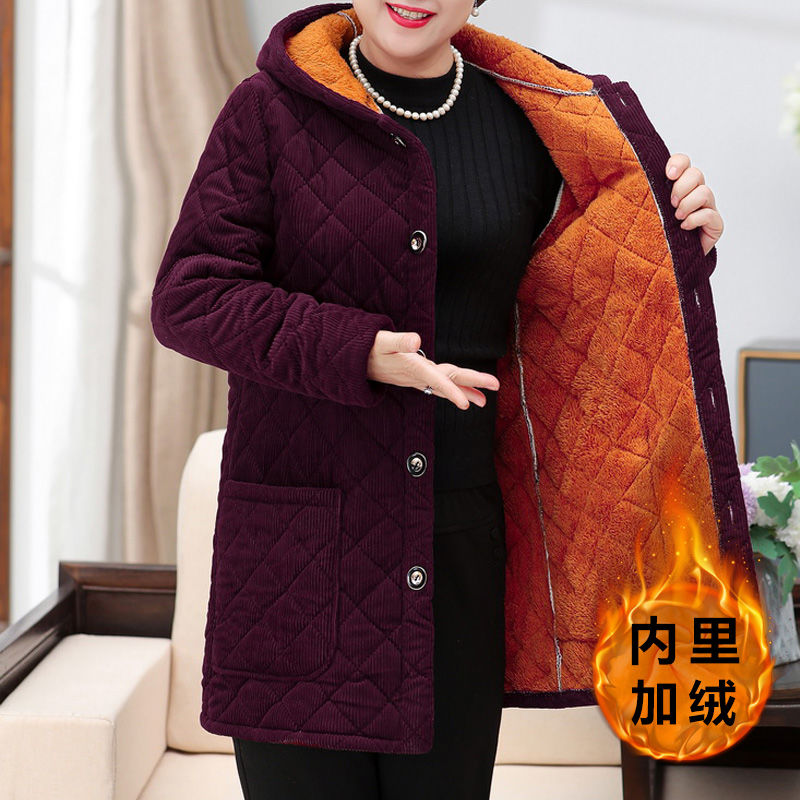 四川省服中老年冬装加绒加厚棉袄妈妈装保暖棉服老年人女奶奶棉衣