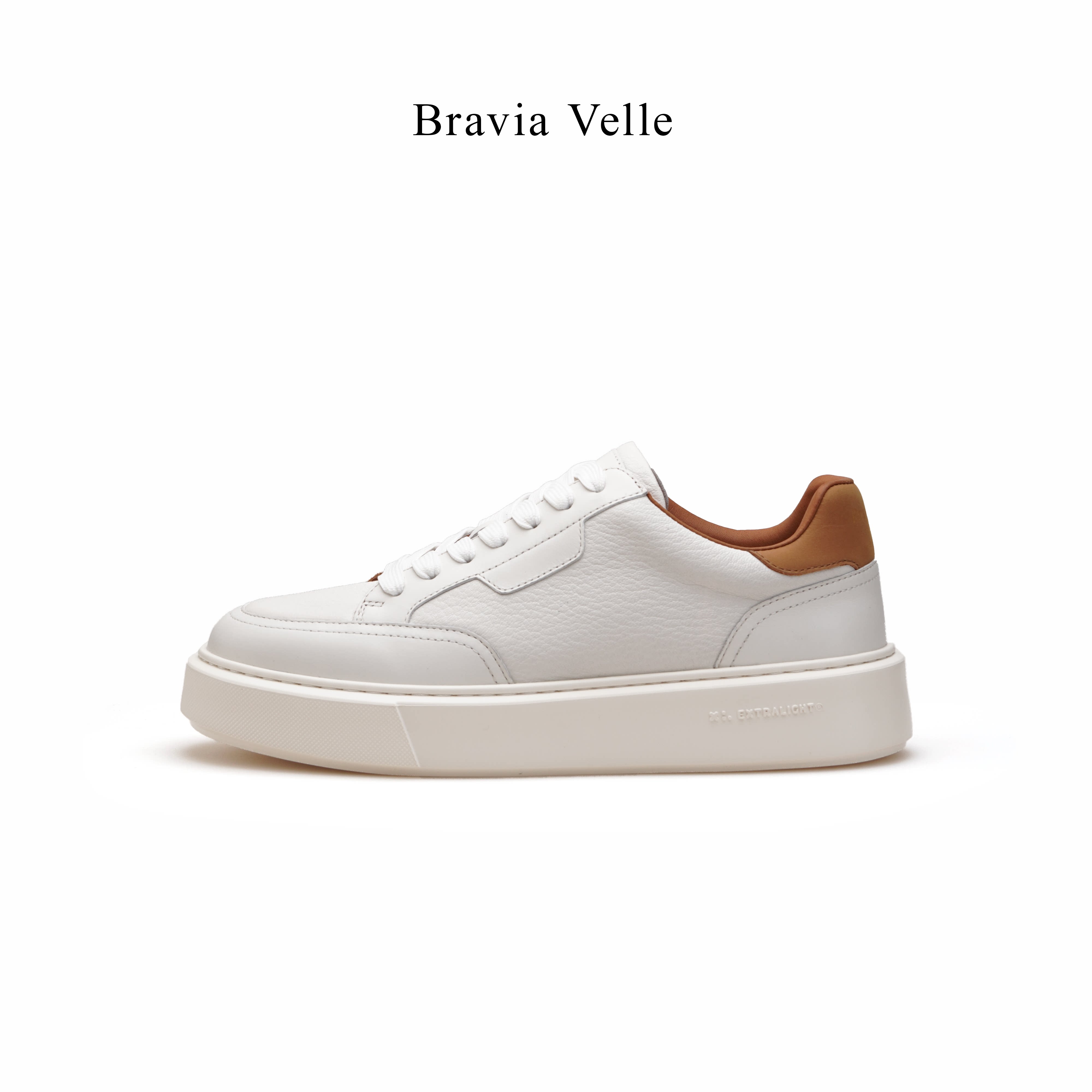 bravia velle九鱼红鹿皮男士小白鞋轻便百搭低帮滑板单鞋图片