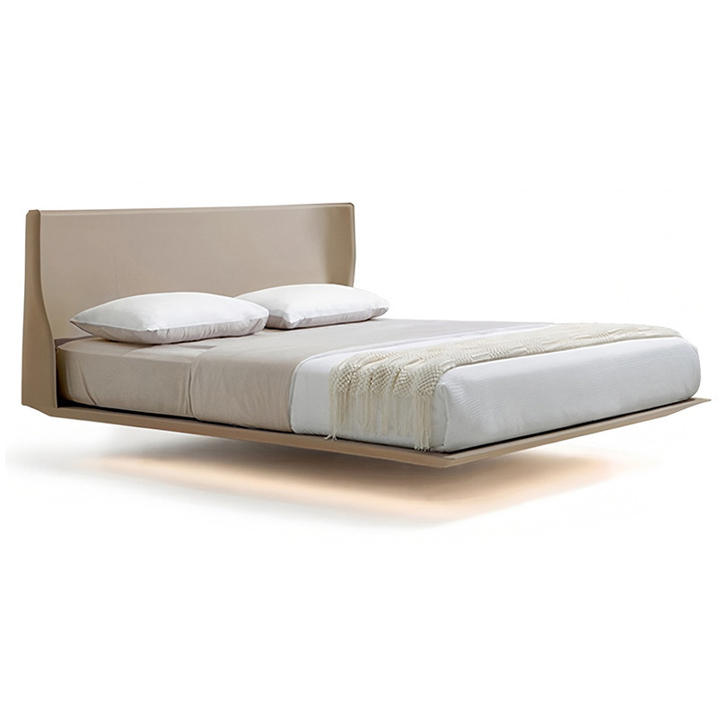 Alys爱丽丝床马鞍皮悬浮床意式