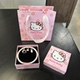 999足银HelloKitty铃铛手镯女平安喜乐实心银镯子生日送女友礼物
