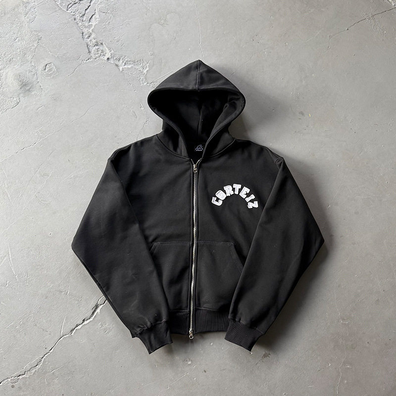 重磅高克重字母贴布绣连帽卫衣套装运动裤嘻哈街头风宽松休闲卫衣