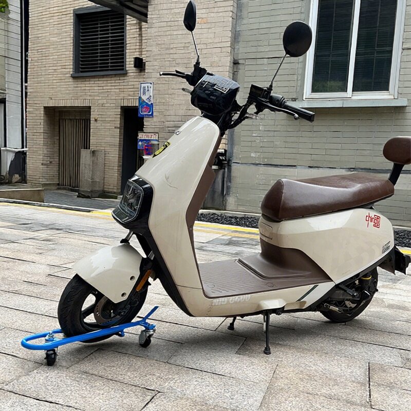 电动车应急防火挪车神器两轮电动车移车器摩托车万向轮瘪胎移动架