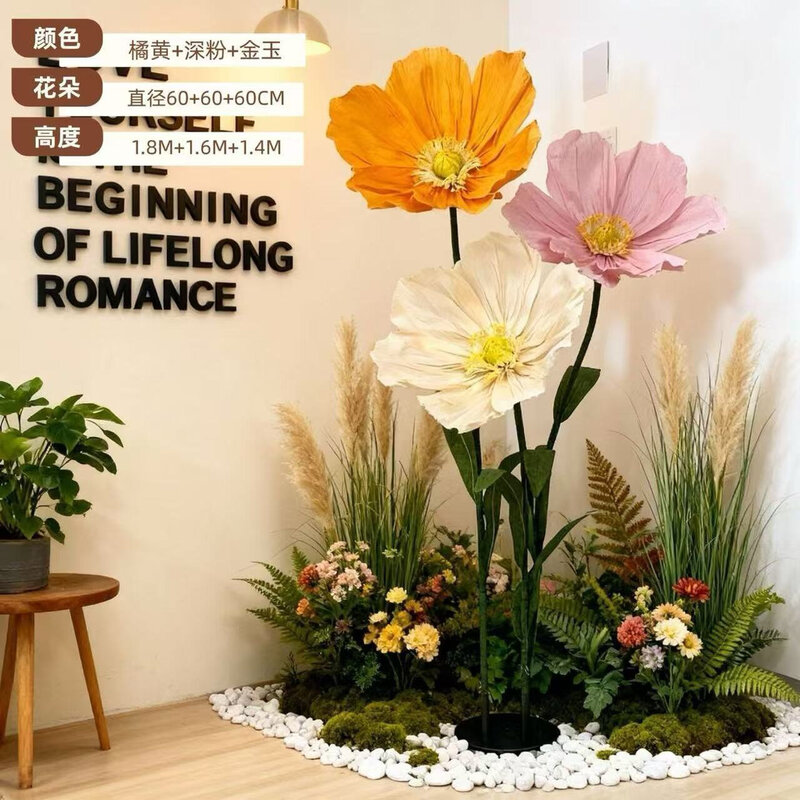 商场店铺橱窗仿真苔藓美陈定制