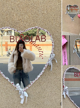 英文爱心镜子网红打卡拍照心形镜