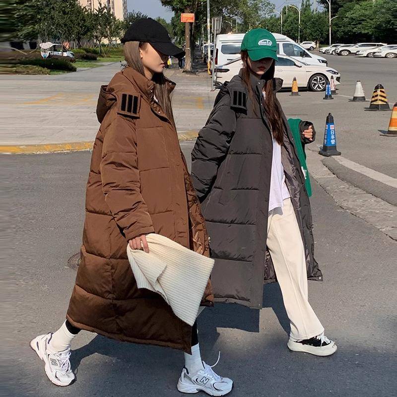 高级感中长款过膝冬季羽绒服女款加厚保暖面包服宽松百搭棉服外套