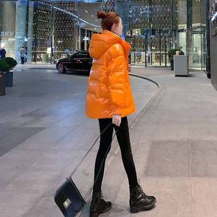 时尚 冬季 保暖面包服棉衣棉袄厚外套 2025新款 亮面免洗羽绒服女短款