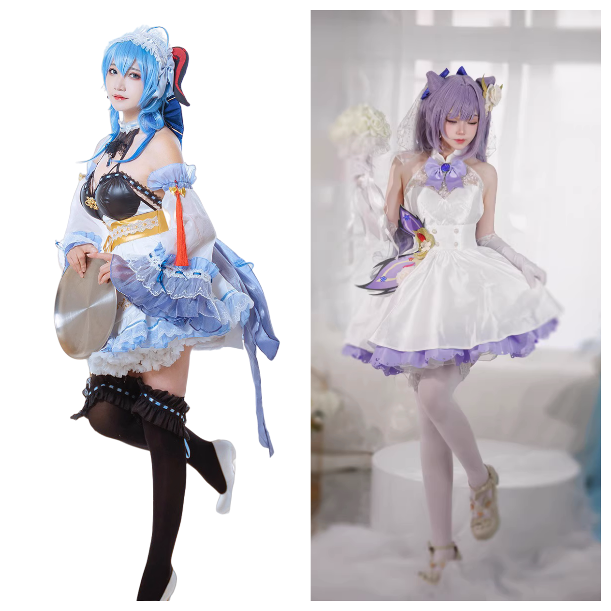 原神甘雨女仆装cos服王小