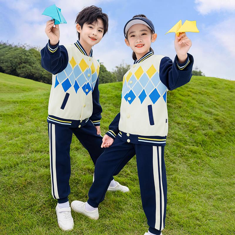 小学生校服春装班三件套幼儿园服