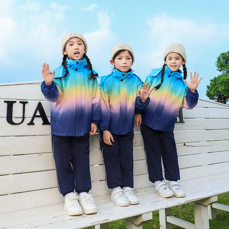 小学生冬季校服冲锋衣三件