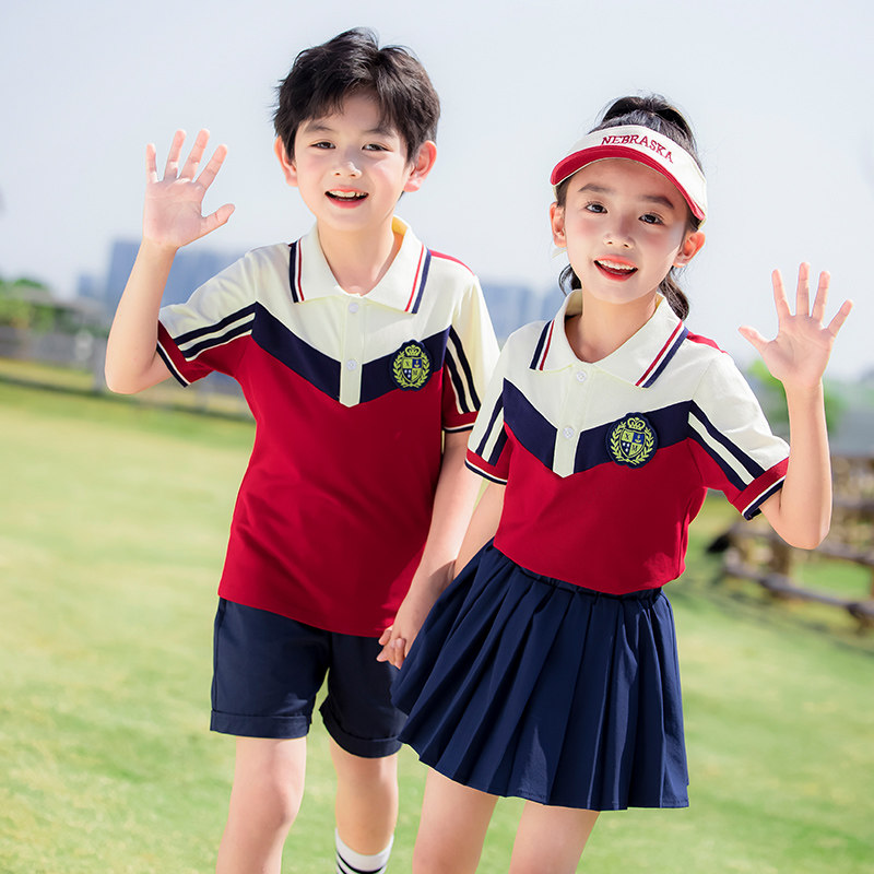 班服小学生校毕业照套装夏