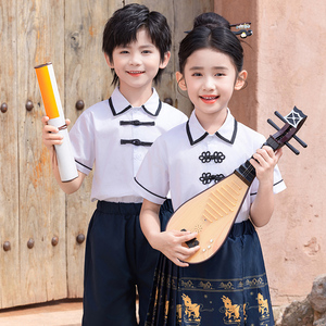 六一儿童演出服小学生班服衬衫毕业服幼儿园园服夏季合唱表演服装