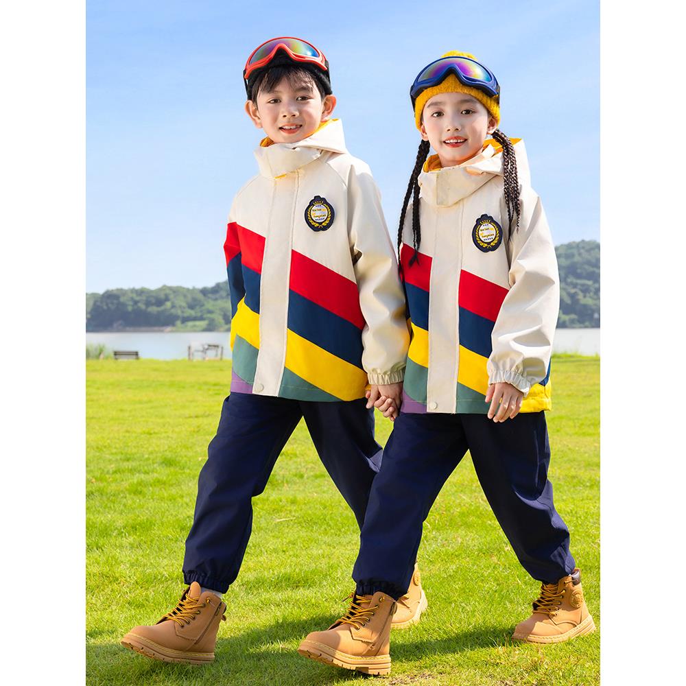 小学生校服冲锋衣三合一园服班服