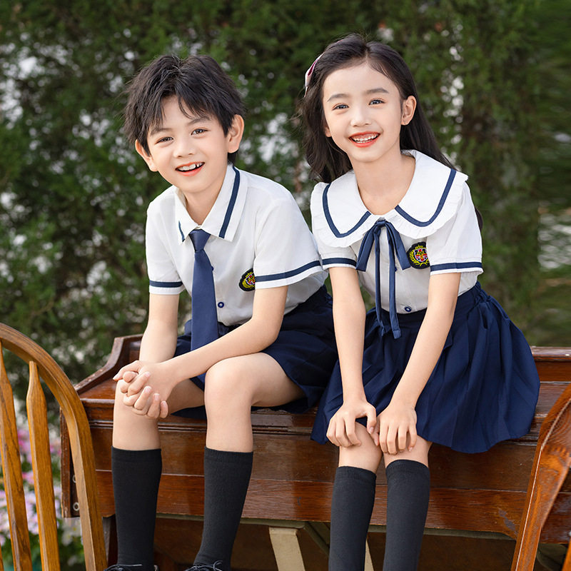 六一儿童演出服装学院风合