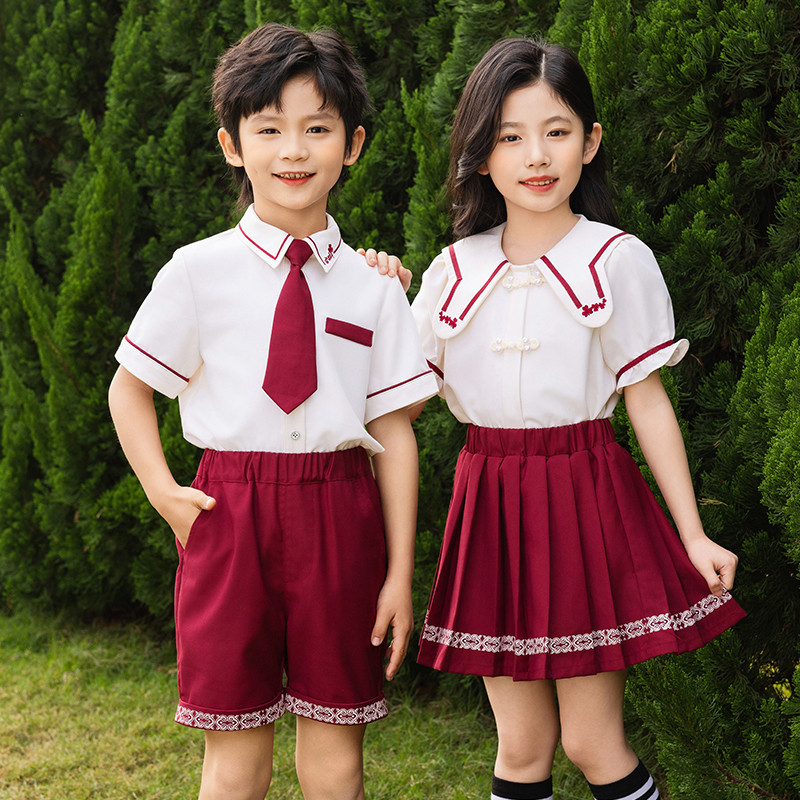 小学生校服夏季短袖西套装