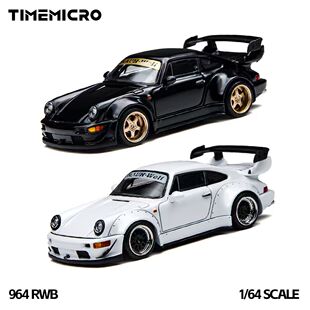 TimeMicro 1:64 RWB 964 黑白双色版仿真合金汽车模型