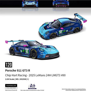 Trends 64保时捷911 GT3 R赛车模型90号汽车模型 Hobby1