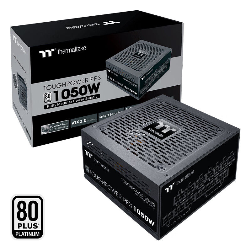 Tt钢影PF3 1050W白金模组日系电容ATX3.0十年换新台式机电脑电源