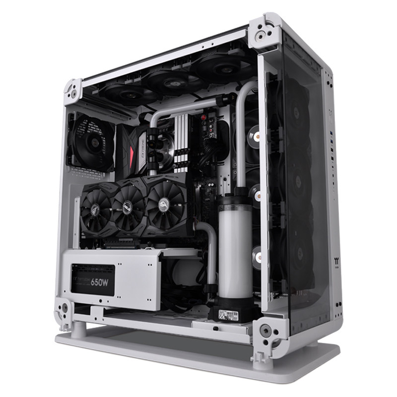 tt cpu散热分体水冷套装pacific tough c360 ddc水泵铜水排水冷头