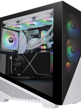 Tt机箱Divider 370 TG ARGB白色360水冷EATX台式电脑电竞办公机箱