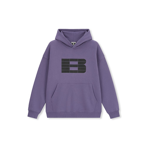 于适同款BONELESS美式高街复古连帽卫衣基础B字印花重磅加绒帽衫