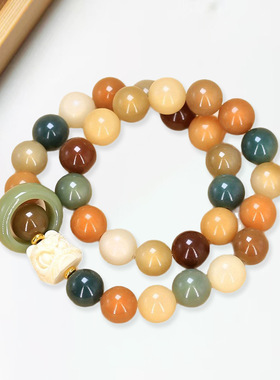 醒狮款DIY多宝菩提手持手链首饰厂家批发规格1.2男女简约文玩念珠