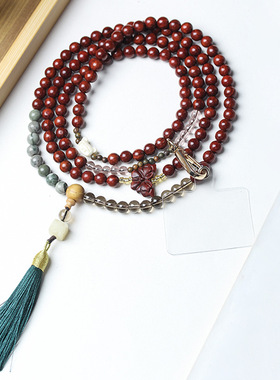 梦蝶款斜跨手机链赞比亚小叶紫檀DIY包包挂件厂家批发规格0.8装饰