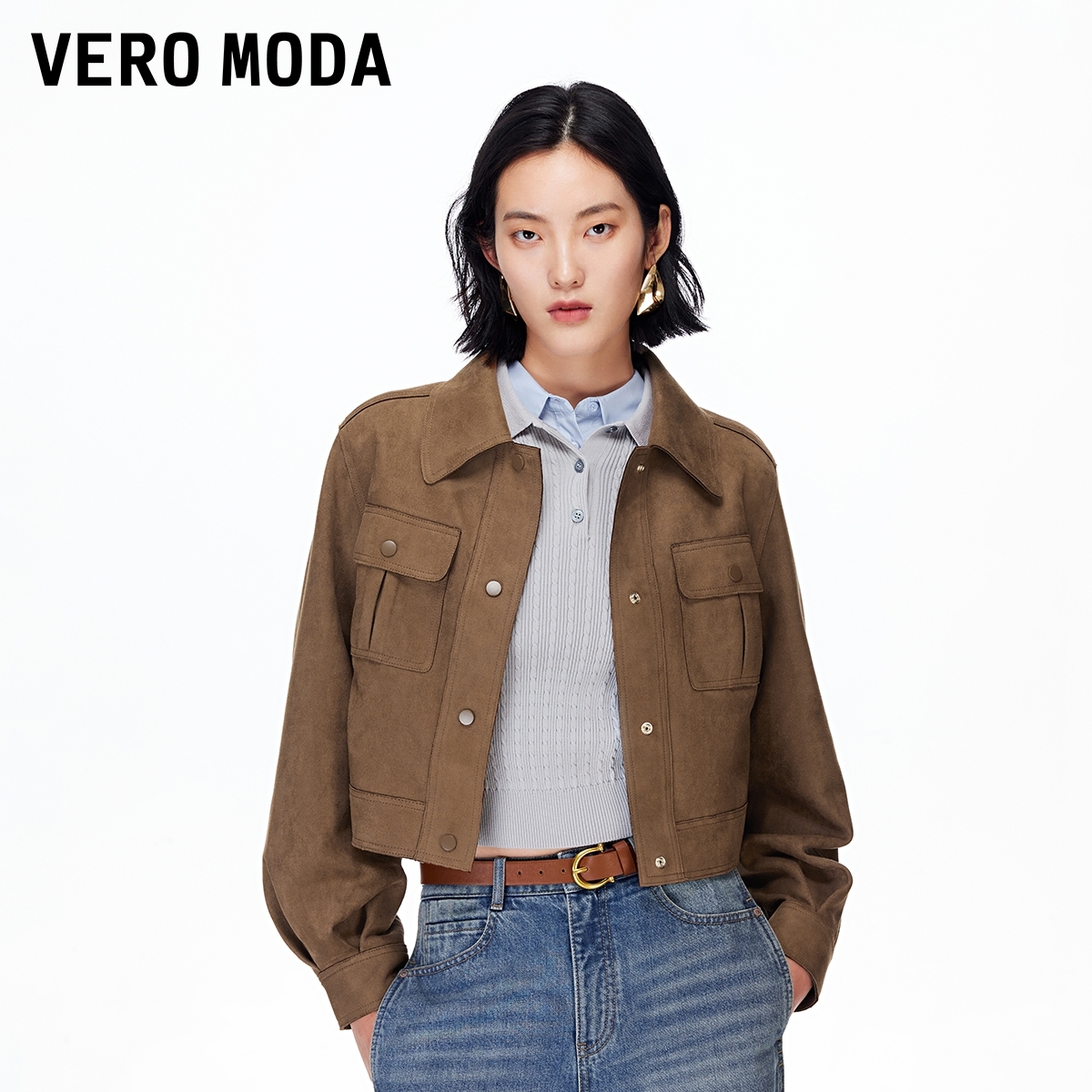 VeroModa按扣复古大气夹克