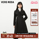 Moda风衣2023新款 型翻领中长款 H版 Vero 简约气质休闲外套女