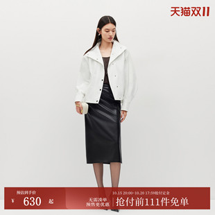 【双11预售】Vero Moda短外套26冬季按扣落肩蝙蝠袖上衣326317011