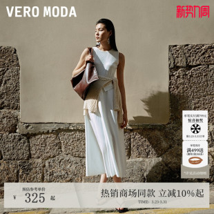 Vero 圆领拼接A摆背心裙325361001 Moda连衣裙2026春夏无袖