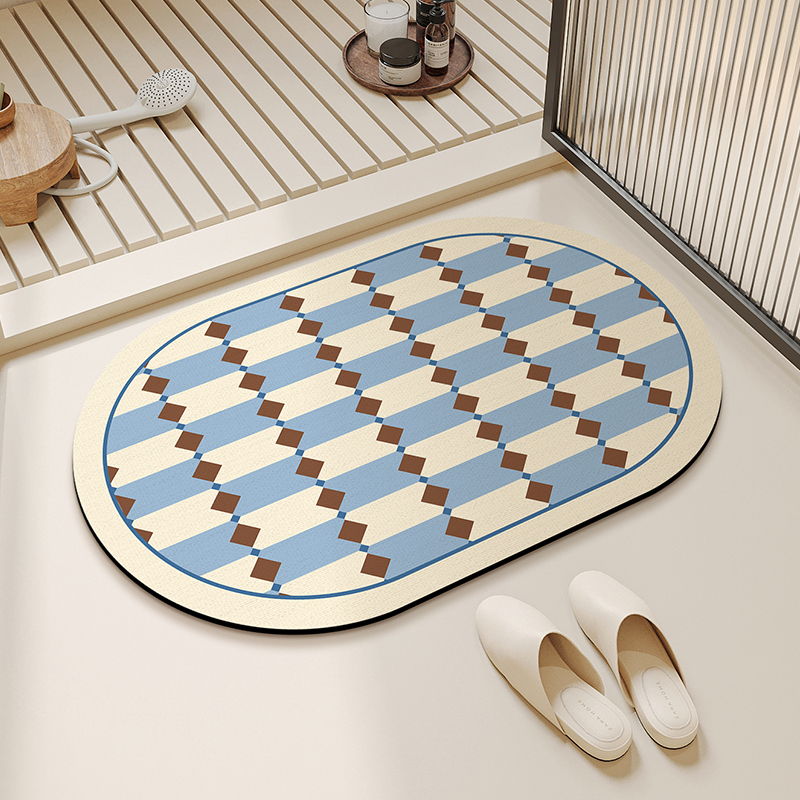 简约浴室地垫家用高级感吸水防滑垫门口地毯淋浴垫卫生间速干脚垫