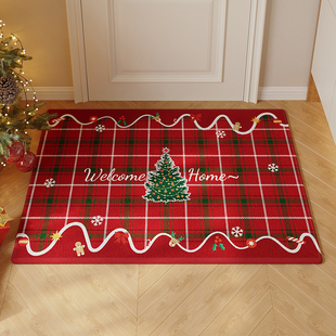 圣诞入户门地垫进门地毯新款 高级门口家用门垫耐脏玄关脚垫可裁剪