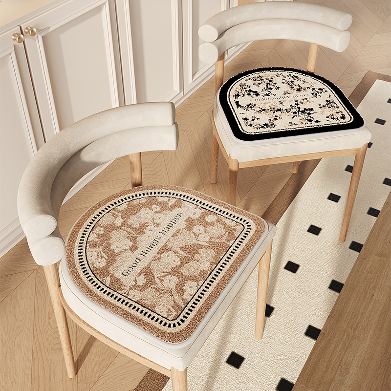 慢说毛绒坐垫家用餐椅垫