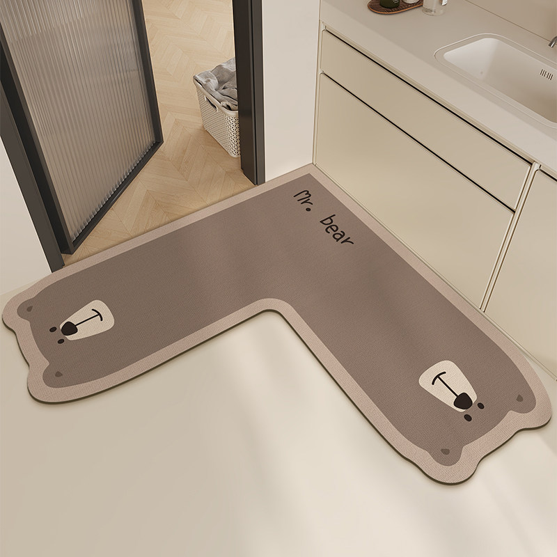 浴室地垫L型转角防滑l吸水垫洗手间厨房脚垫子卫生间门口厕所地毯,居家布艺,家用脚垫,淘宝优惠券,粉丝福利购,淘宝优惠卷