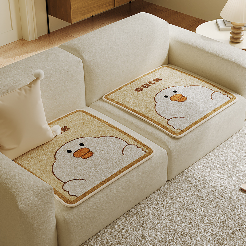 秋冬沙发垫椅垫老虎毛绒防滑真皮沙发盖布巾轻奢高级感2024新款