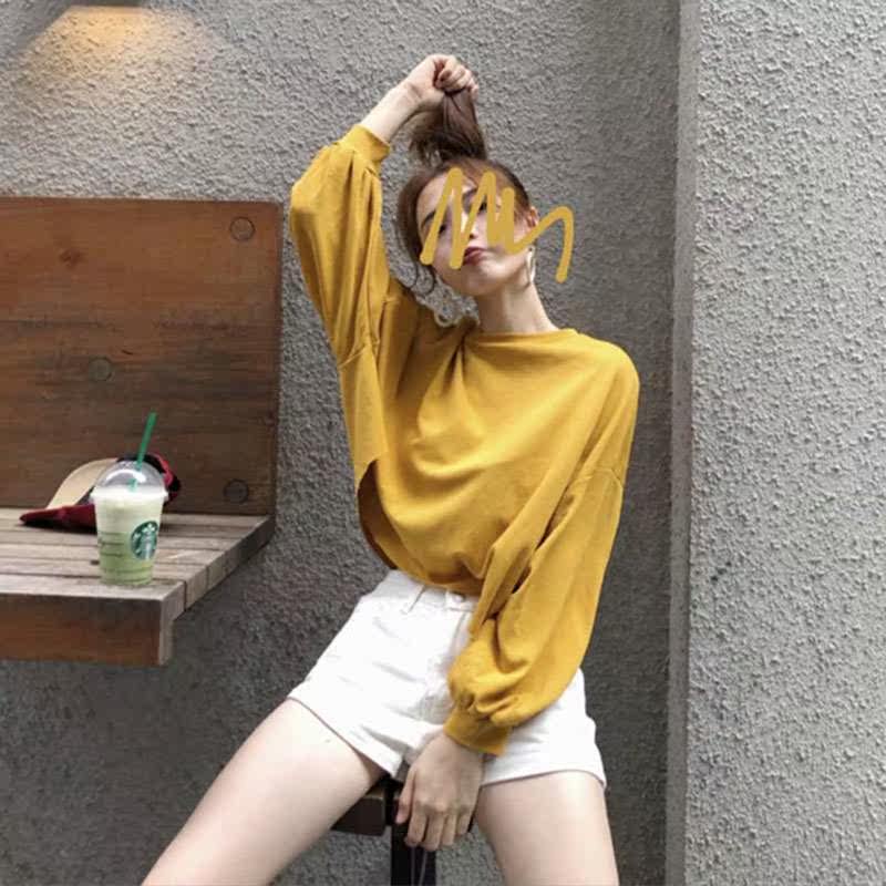 2020新款韩版上衣时尚气质chic松松垮垮漏肚脐短款百搭卫衣女在类目 模玩/动漫/周边/cos/桌游, Cosplay服饰/道具/服务, Cosplay女装中 - 来自Buy2taobao.com提供专业的淘宝代购服务