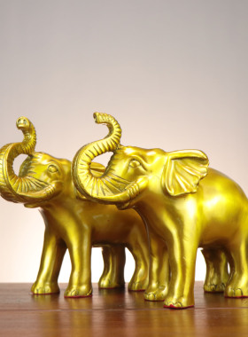 铜大象 铜吸水大象吸水象 铜工艺品家居礼品办公桌摆件 和气象